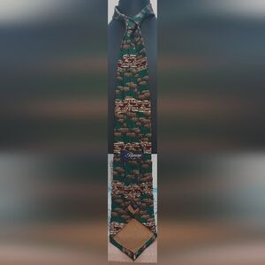 Barwyn Collection Men's Tie Cattle Cowboy Hats 58in. Length 4in. Wide 100% Silk